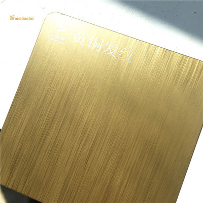 Giá tốt Tấm thép không gỉ hairline 4'x8' dày 0.75mm tiêu chuẩn JIS mạ vàng trang trí trực tuyến