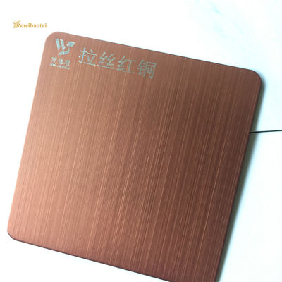 Giá tốt Màu đồng tiêu chuẩn JIS phủ 0,65mm Độ dày đường tóc Bảng thép không gỉ cho trang trí kiến trúc trực tuyến