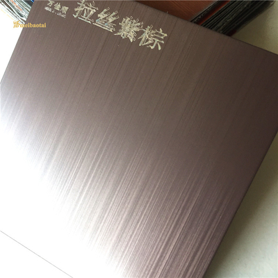 GB Tiêu chuẩn màu tím Hairline Tấm thép không gỉ Chống ăn mòn