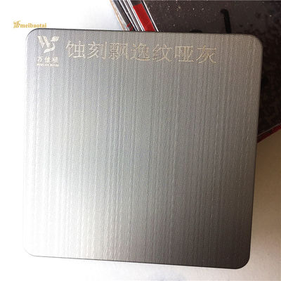 Giá tốt Tiêu chuẩn ASTM 304 Grade Grey Etched Pattern Stainless Steel Decoration Plate và Stainless Steel Sheet Etched trực tuyến