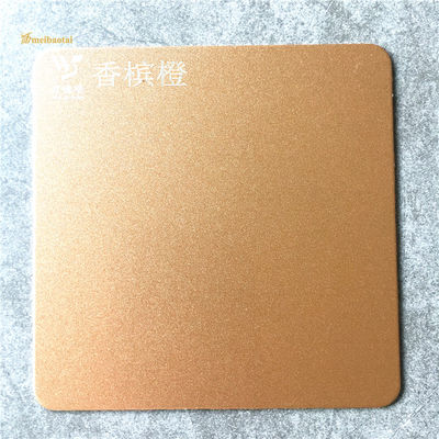 Giá tốt Bảng thép không gỉ màu cam 304 bấm cát Độ dày 0,65mm cho trang trí tường và lớp phủ trực tuyến