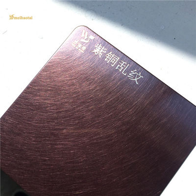 Giá tốt Tấm thép không gỉ hairline phủ PVD màu tím chống vân tay dày 0.65mm cho ứng dụng trang trí trực tuyến