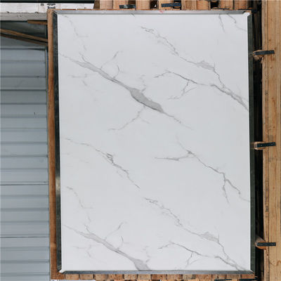 Giá tốt Tấm giả vân gỗ màu trắng không gỉ Tấm trang trí cạnh tường trực tuyến